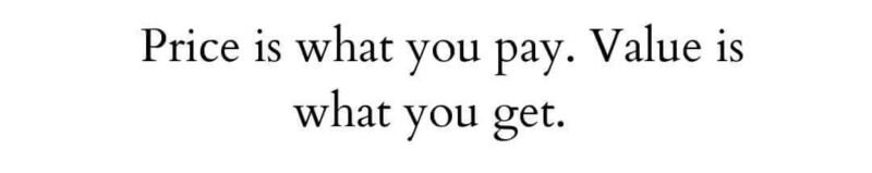 Warren Buffet Price and Value